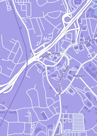 Street map around Old Town Hobby, Auburn