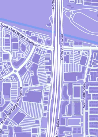 Street map around Old World Games, Scottsdale