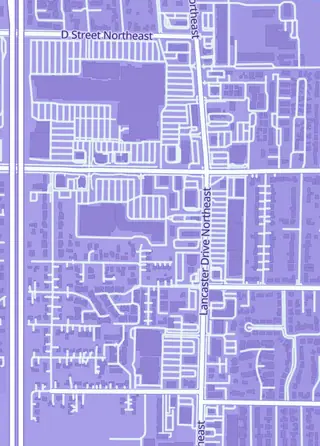 Street map around Omega Frog Comics, Salem