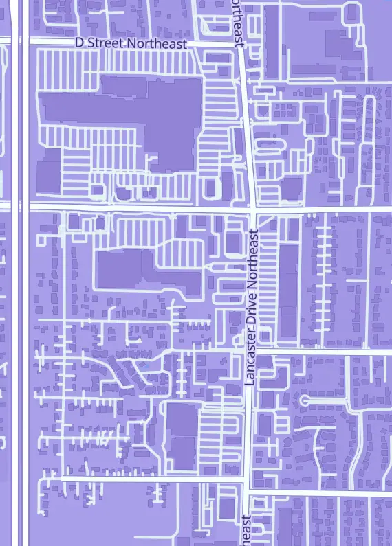Street map around Omega Frog Comics, 3886 Center St NE, Salem, OR
