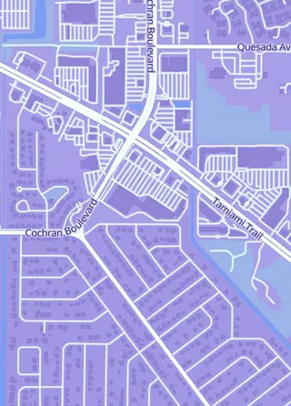 Street map around Omni Collectibles Pokemon Store, Port Charlotte