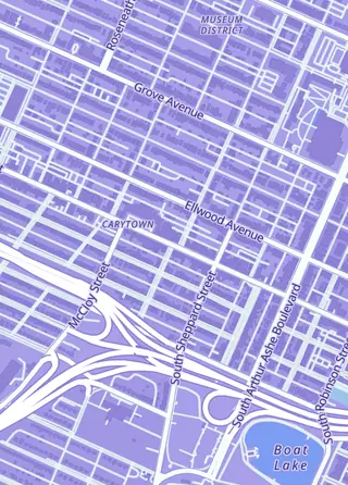 Street map around One Eyed Jacques, Richmond