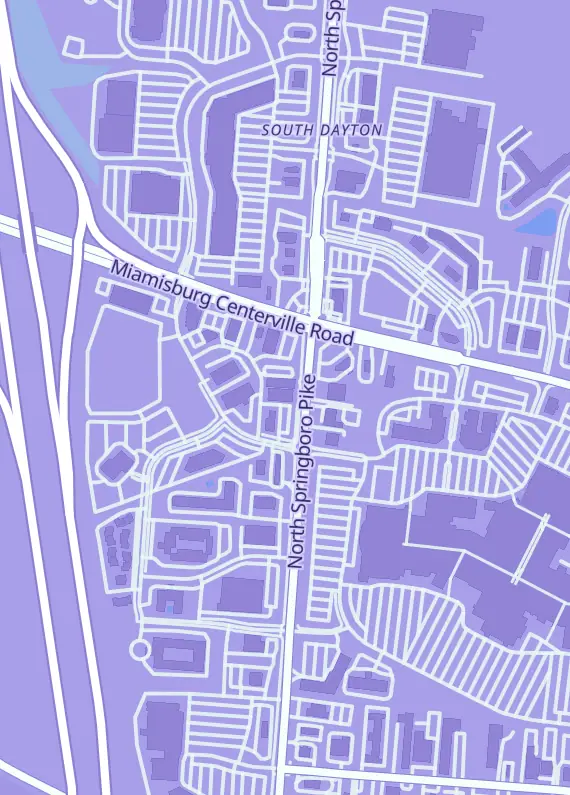 Street map around Orion Bricks and Games, 53 N Springboro Pike, Miamisburg, OH