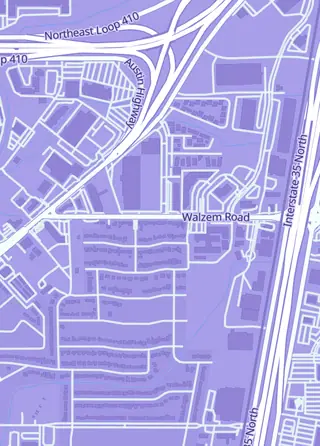 Street map around Orion's Cards & Collectables, San Antonio