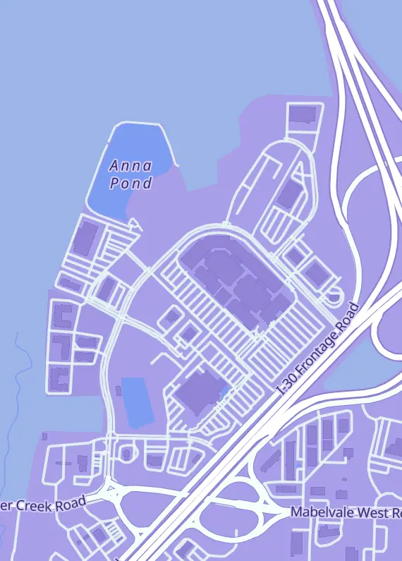 Street map around Otaku Takeout, 11201 Bass Pro Pkwy, Little Rock, AR