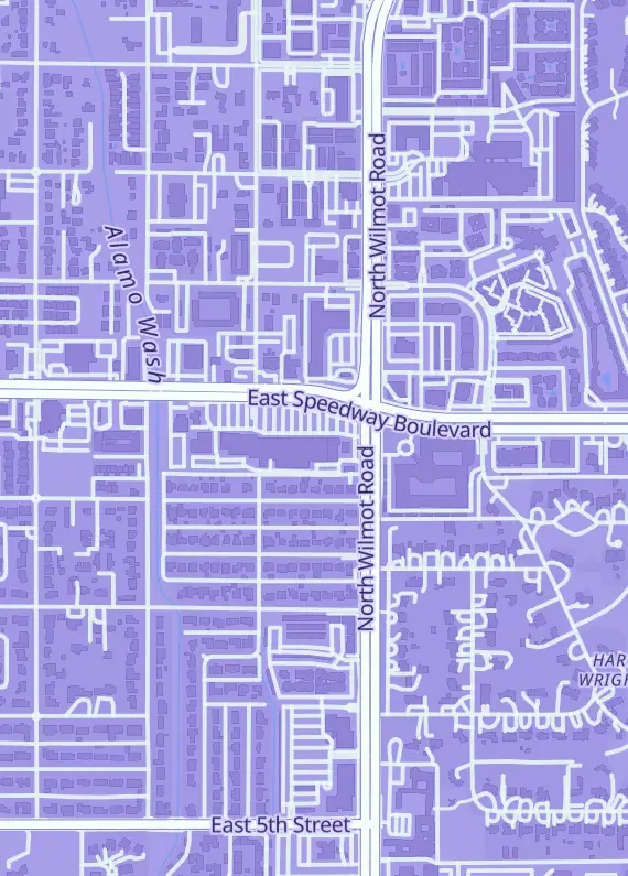 Street map around Overtime Sports, 6248 E Speedway Blvd, Tucson, AZ