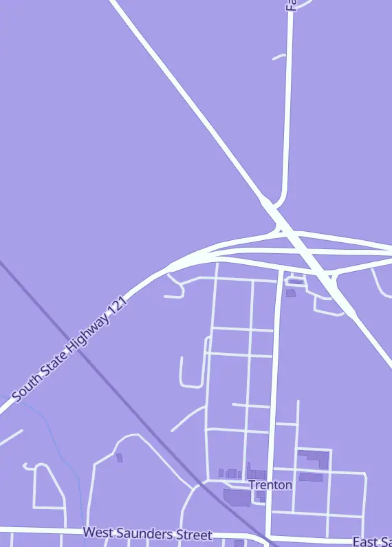 Street map around Pack Titans - Trading Card Shop, 13987 State Hwy 121, Trenton, TX