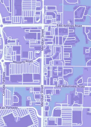 Street map around Pair o' Dice Games, Bellingham