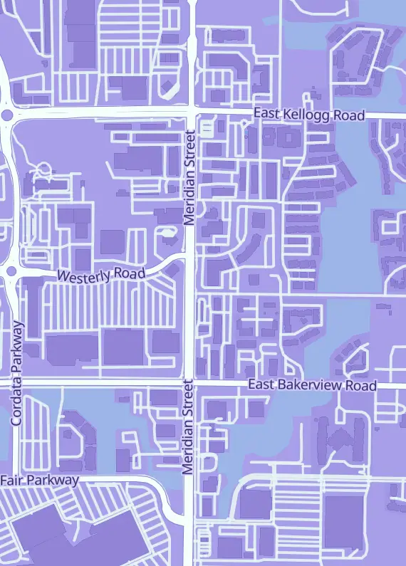 Street map around Pair o' Dice Games, 4152 Meridian St #113, Bellingham, WA