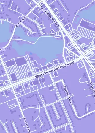 Street map around Pangaea Gaming, Radcliff