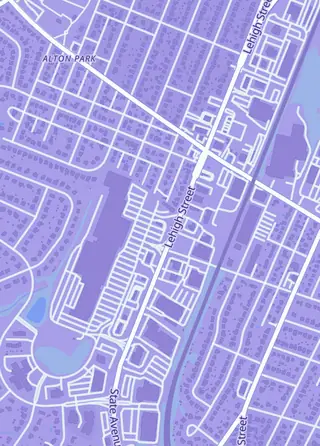 Street map around Past & Future Generations, Allentown