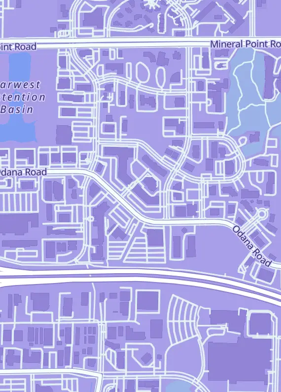 Street map around Pegasus Games, 6640 Odana Rd, Madison, WI
