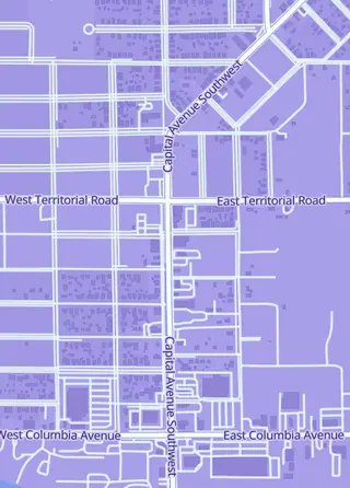 Street map around Perfect Storm Comics and Games, Battle Creek