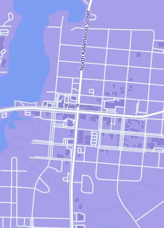 Street map around Perfect Storm West, Paw Paw