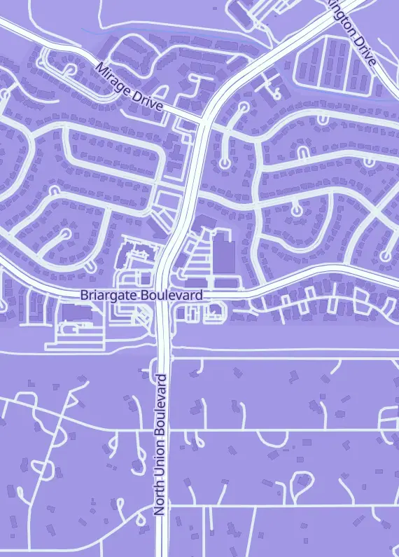 Street map around Petrie's Family Games, 7681 N Union Blvd, Colorado Springs, CO