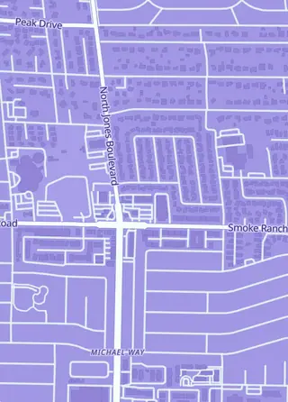 Street map around Phantasma, Las Vegas