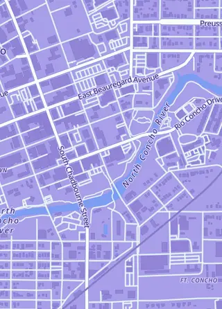 Street map around Phat Catz Gaming, San Angelo