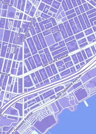 Street map around Philly TCG, Philadelphia