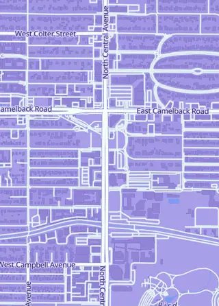 Street map around Phoenix Gaming Lounge, Phoenix