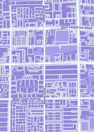 Street map around Pink Gorilla Games, Las Vegas