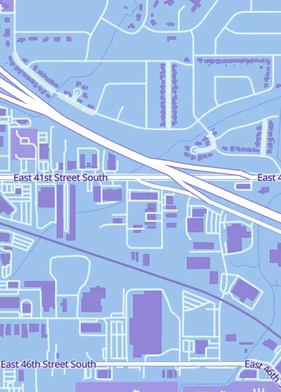 Street map around Planar Games, 8714 E 41st St, Tulsa, OK