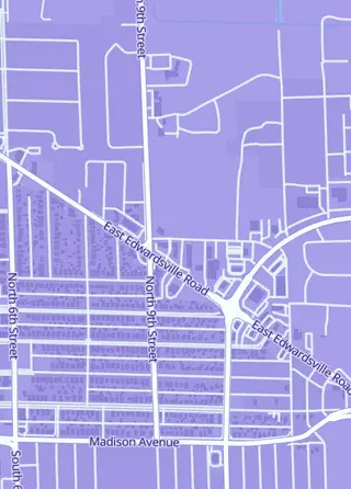 Street map around Players Corner Trading Cards, Wood River