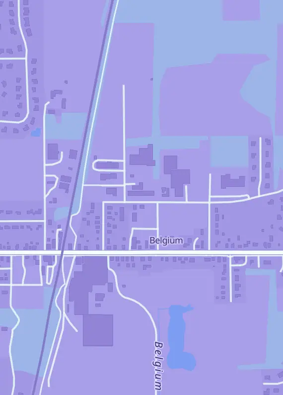 Street map around Poggers, 660 Park St, Belgium, WI