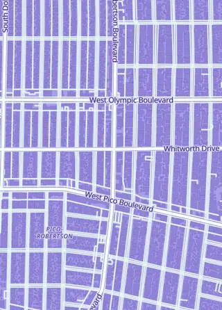 Street map around Poké Vault Collectibles, Los Angeles