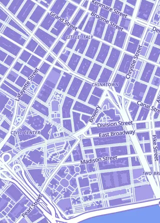 Street map around PokéVault TCG, New York