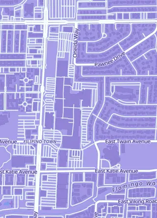 Street map around Poor Boy Comics, Las Vegas