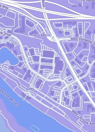 Street map around Press Start To Play, Coeur D Alene