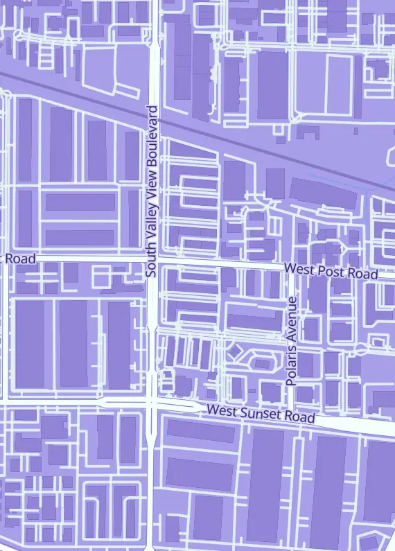 Street map around Private Vault Collectibles, 6380 S Valley View Blvd #108, Las Vegas, NV