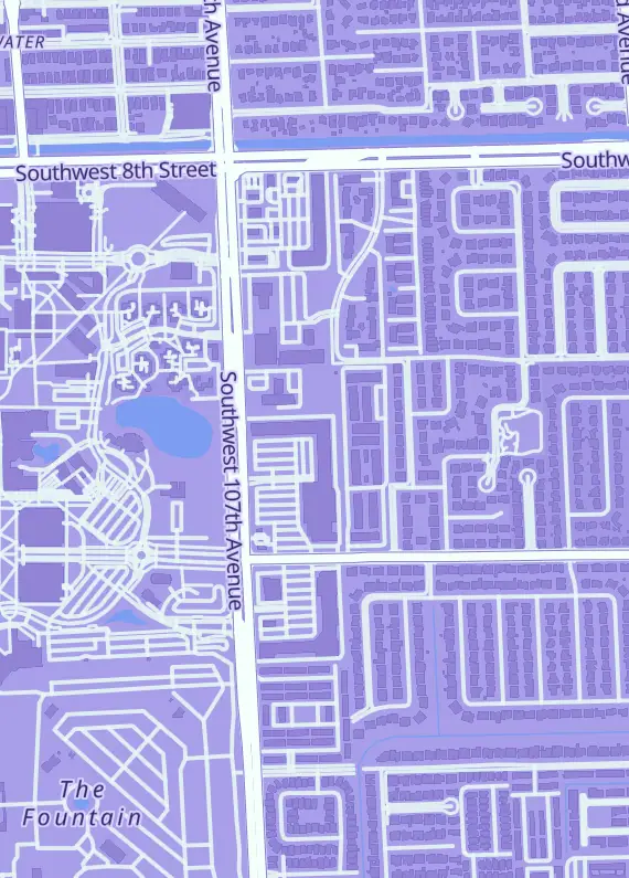 Street map around Pro-Play Games, 1405 SW 107th Ave, Miami, FL