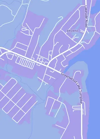 Street map around Progress CCG, West Milford Township