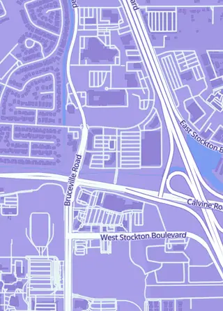 Street map around Pull N Play Tabletop Games, Sacramento