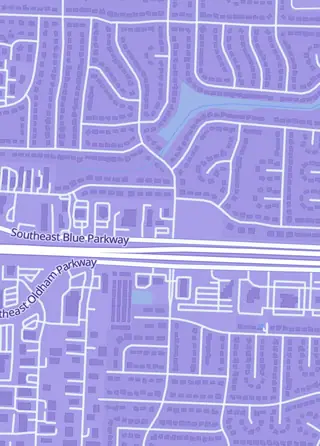 Street map around Pulp Fiction Comics & Games, Lee's Summit