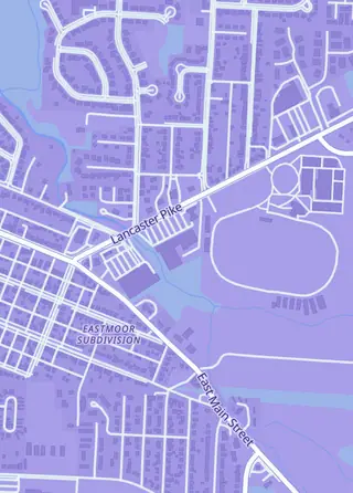 Street map around Puma's Rest, Your Local Game Store, Circleville
