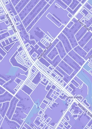 Street map around Pure Joy Toys, San Antonio