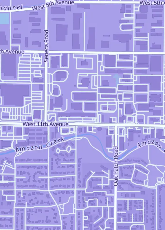 Street map around Radar Toys, 3061 W 11th Ave, Eugene, OR