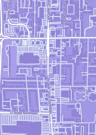 Street map around Radar Toys, Salem