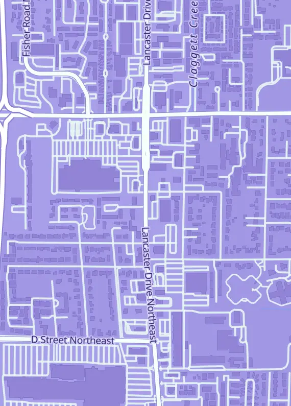 Street map around Radar Toys, 1440 Lancaster Dr NE, Salem, OR