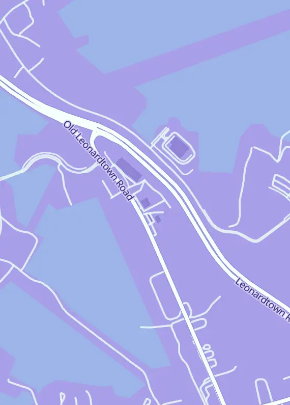 Street map around RallyPoint Games, 8132 Old Leonardtown Rd, Hughesville, MD