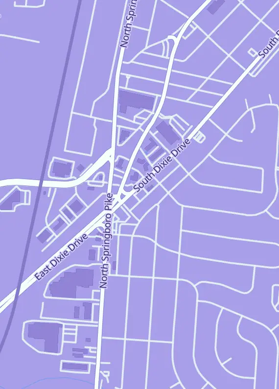Street map around Rarely Mint Card Shop, 4720 S Dixie Dr, Moraine, OH