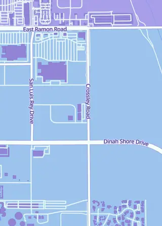 Street map around Rated Comics, Palm Springs