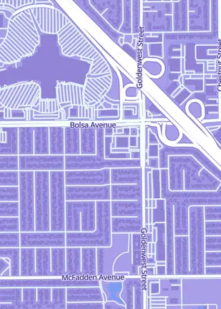 Street map around RC Visions, Huntington Beach