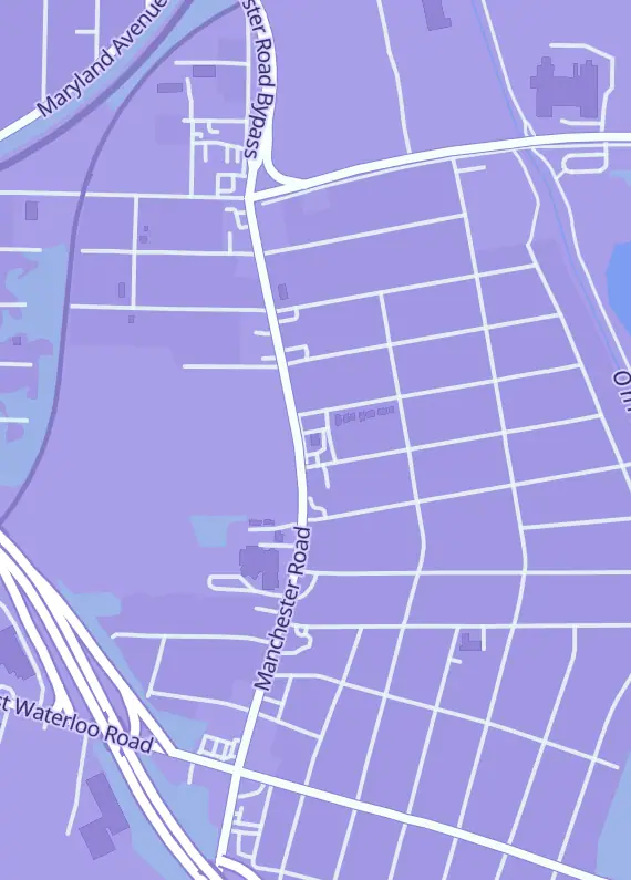 Street map around Red Curtain Comics & Collectibles, 2317 Manchester Rd, Akron, OH