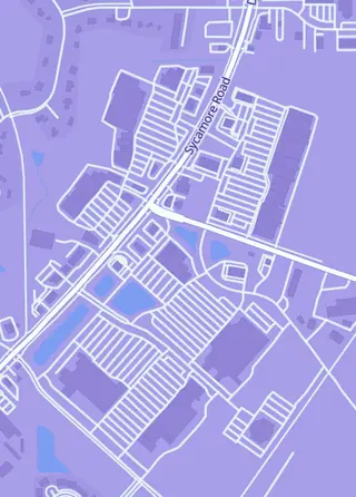 Street map around Redemption Vault, Dekalb