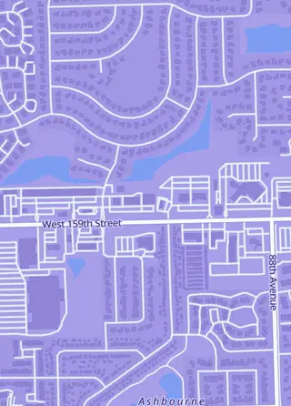 Street map around Redemption Vault, Orland Park