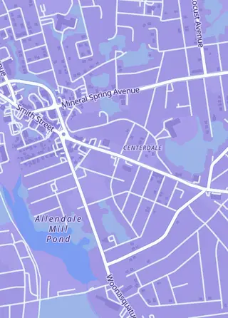 Street map around Rescue Gaming Collectibles, North Providence