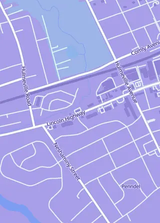 Street map around Retreat Cost, Penndel